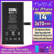 Diagnostic Battery 3670mAh show genuine part no pop up message For iPhone 14 New High Quanlity repla