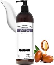 Pharmacopia Hotel Argan Oil Conditioner - Natural Hydrating, Vegan &amp; Cruelty-Free Hair Care with Aloe Vera, Olive Leaf Extract and Chamomile for Dry Hair and Detangling, for Men and Women, 16.2 oz