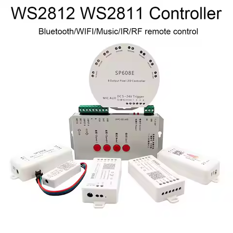 WS2811 WS2812B Controller Bluetooth/WIFI/Music WS2812 Smart RGB Led Pixels Strip Controller SP107E S