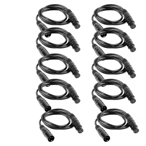 10pcs/lot 1 Meter length 3-pin signal connection DMX cable for stage light stage lights accessories 