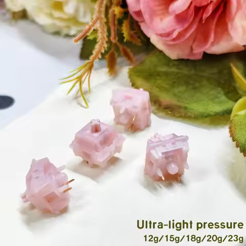Slient Linear Switch 12g 15g 18g 20g 23g Light Pressure Switches for Mechanical Keyboard Typing Offi