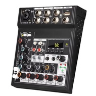 Portable Bluetooth Audio Mixer Console 5 Channels Soundcard USB Play Record Computer Playback Mini A