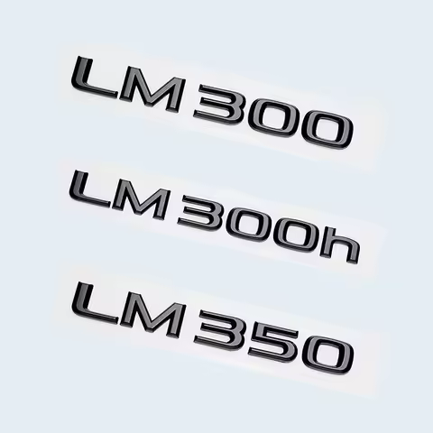Glossy Black Logo 3D ABS Letters Number LM300 LM350 LM300h HYBRID Emblem Sticker For Lexus Car Trunk