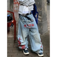ED Hardy Beaded Embroidered Denim Wide-Leg Pants - Women's Fashion | Winter