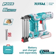 TOTAL Tools Cordless Brad Nailer + Battery + Charger (20V / F15-F50 / Brushless) TCBNLI5005 / TCBNLI