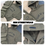 [GENUINE] Hoodie Set & Pants Olive Essentials Fear Of God 24FW 480GSM Authentic, Genuine Essentials 