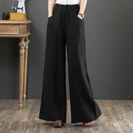 ZANZEA | 2025 Women Autumn Trousers ZANZEA Stylish Wide Leg Pants Casual High Waist Solid Bggy Pants