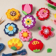 DIY,9,  Set Jahitan Bunga DIY, Kit Menjahit Tangan 9-Keping, Hadiah Beg Bunga Mesra Pemula