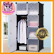 🔥 HOT ITEM 🔥 Wardrobe Cabinet Almari Rak 6/8 Cube Black Strip