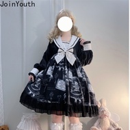 Joinyouth Lolita Puppet Gothic Style Long Sleeve Dress Women Autumn High Waist Big Swing Vestidos Sa