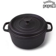 鑄鐵燉鍋老式傳統生鐵鍋燜燒鍋荷蘭鍋雙耳煲湯鍋無塗層不粘鍋