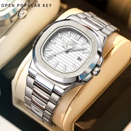 นาฬิกา OPK นาฬิกา ผู้ชาย สำหรับกันน้ำผู้ชายลำลองและแฟชั่นวงเหล็กสแตนเลสอินนาฬิกาข้อมือควอตซ์นำเข้ามี