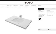 全新 TOTO LW1535B 檯面下洗臉盆