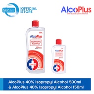 AlcoPlus Red 40% Isopropyl Alcohol (500ml) with AlcoPlus Red 40% Isopropyl Alcohol (150ml)