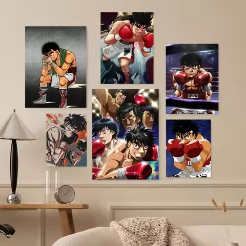 1pc H-Hajime No I-Ippo Anime Self-adhesive Art Poster Waterproof Paper Sticker Coffee House Bar Room
