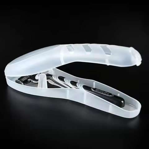 PTravel Shaver Case Razor Box Blades Holder Plastic Suitcase Holder Baggage Boarding Portable Packin