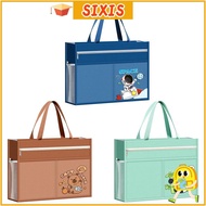 SIXIS A3 Tutorial Bag, Canvas A3 Canvas Art Bag, Multifunctional Plus Size Six-Layer Zipper Design F