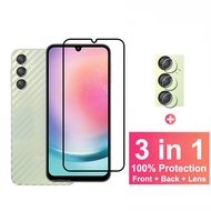 Samsung S23 Plus Ultra 5G Screen Protector 3 in 1 Tempered Glass For Samsung Galaxy S23 S22 S21 S20 FE Plus Ultra 5G 4G Protective Film + Camera Protector + Carbon Fiber Film