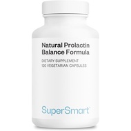 Supersmart - Natural Prolactin Balance Formula - with p5p Vitamin B6, Maca Root, Ashwagandha | Glute