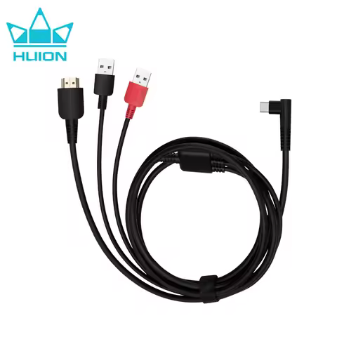 HUION 3 IN 1 Cable for Kamvas 13 Graphics Tablet Monitor Pen Display HDMI DP Signal Type C Port Easy