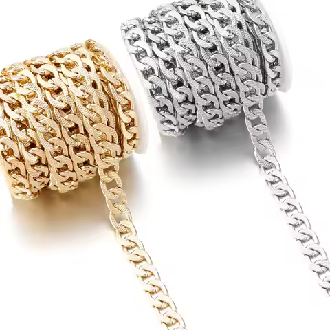 5 Yards/Roll NK Reticulate Chain Necklace Link Chain Metal Men Chains For Necklace Jewelry Make Find