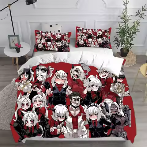 Game Helltaker Bedding Sets Comforter Quilt Bed Cover Duvet Cover Pillow Case 2-3 Pieces Sets Bedroo