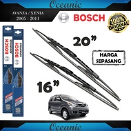 WIPER KACA DEPAN MOBIL AVANZA XENIA 2005 - 2011 BOSCH ADVANTAGE 20" 16" ORIGINAL