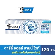 ดาร์ลี่ 120g ยาสีฟัน ออลล์ ชายนี่ ไวท์ สุพรีม เอนไซม์ เฟรชมินต์ ฟลอรัลเฟรช 120 กรัม Darlie All Shiny White Enzyme Fresh Mint Floral Fresh 120g ล็อตใหม่ หมดอายุ 2025