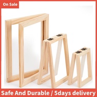 3 Pieces Paper Making Wooden Paper Making Mould Papermaking Screen Kit 3 Size Frame for DIY  (A7, A6