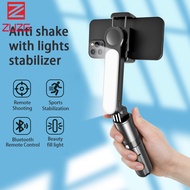 ZUZG Handheld Selfie Stick Gimbal Stabilizer Holder Adjustable Fill Light Selfie Stand Bluetooth Mob