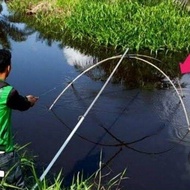 jaring anco nilon 170cm x 2m lubang 1 inchi untuk ikan mujaer nila bandeng gabus