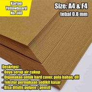 Yellow Cardboard Paper Bot No. 140, 0.8 mm thick, size F4 and A4 Yellow Cardboard/ Hard Bord Cover P