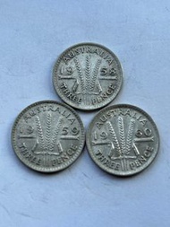 澳洲三便士銀幣1958-1960