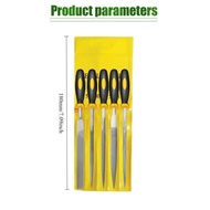 5Pcs/Set Kikir Besi Gagang Karet Mini Plat - Bulat - Kotak - Segitiga - Setengah Bulat