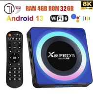 Tjbox Android Tv Box X88 Pro 13 4/32GB RK3528 Quad-Core Cortex-A53