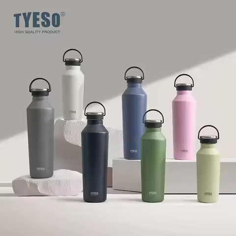 Tyeso Stainless Steel Vacuum Insulated Water Bottle Portable Durable Leak-Proof for Outdoor Sports M