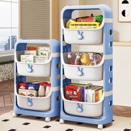 [48H Shipping] HTK566Cartoon storage rack, toy organizer, movable bookshelf, children's home living 
