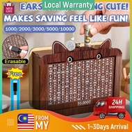 Wooden Cash Saver Money Box Coin Counter Piggy Bank Wood Money Bank With Saving Goal And Numbers To 