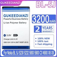 3200mAh Durable For Nokia 5230 5232 5800 5900 C3 N900 X6 X9 Mobile Phone Battery BL-5J