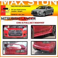 MITSUBISHI LANCER EVO X EVO 10 BODYKIT FRONT BUMPER SIDE SKIRT REAR BUMPER FULLSET CAR BODYKIT