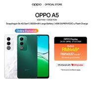 [Online Exclusive] OPPO A5 Smartphone | 8GB + 128GB | Snapdragon 6s 4G Gen1 | 6000mAh | 45W SUPERVOO