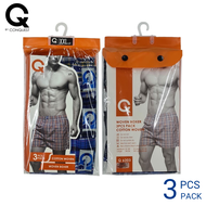 CQ BY CONQUEST EXTRA SIZE MEN UNDERWEAR WOVEN BOXER (3 pcs) Q6303
