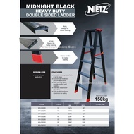 (5-10 Step) Nietz Heavy Duty Black Double Sided Ladder