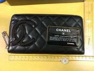 放行貨黑色 CHANEL 長銀包