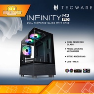 CASING TECWARE INFINITY M2 PRO - Mid Tower MATAX Case Tempered Glass (Free 3x ARGB Fan)