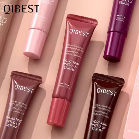 QIBEST Watery Crystal Clear Jelly Lip Oil Balm Moisturizing And Smoothing Lip Lines Pout Glass Lip G