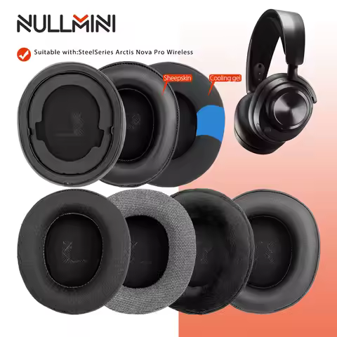 NullMini Replacement Earpads for Steelseries Arctis Nova Pro Wireless Headphones Earmuff Headband Ea