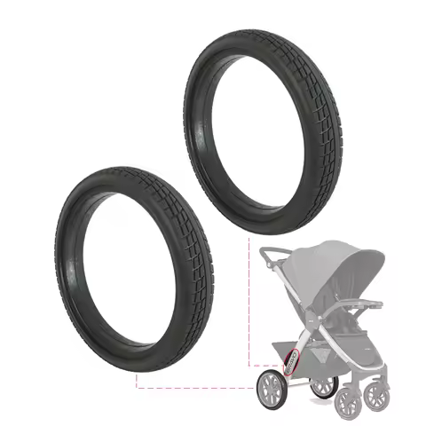Custom Rear Tire For Chicco Bravo Buggy Back Wheel All Terrain PU Tubeless Tyre With Tread Replaceme