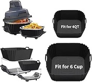 FN101 Air Fryer Silicone Liners for Ninja Crispi FN101GY/ FN101SG/ FN101ST, Non-Stick Reusable Ninja