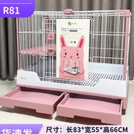 Rabbit Cage R71 R81 SprayProof Rabbit Cage Drawer Rabbit Cage Pet Cage Household Rabbit Cage Easy to